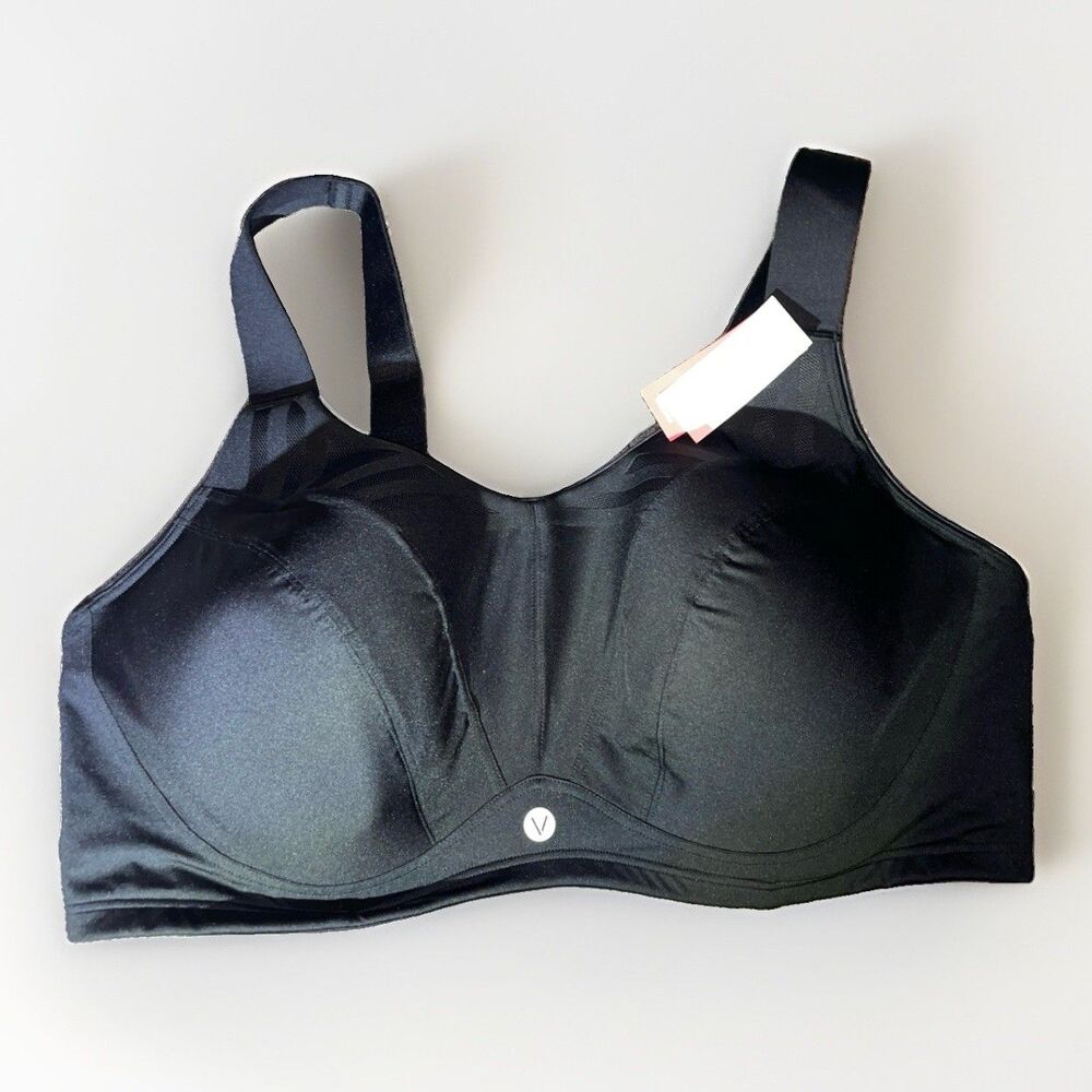LIVI For Lane Bryant Active Max Support Sports Bra 44G Black Underwire NWT